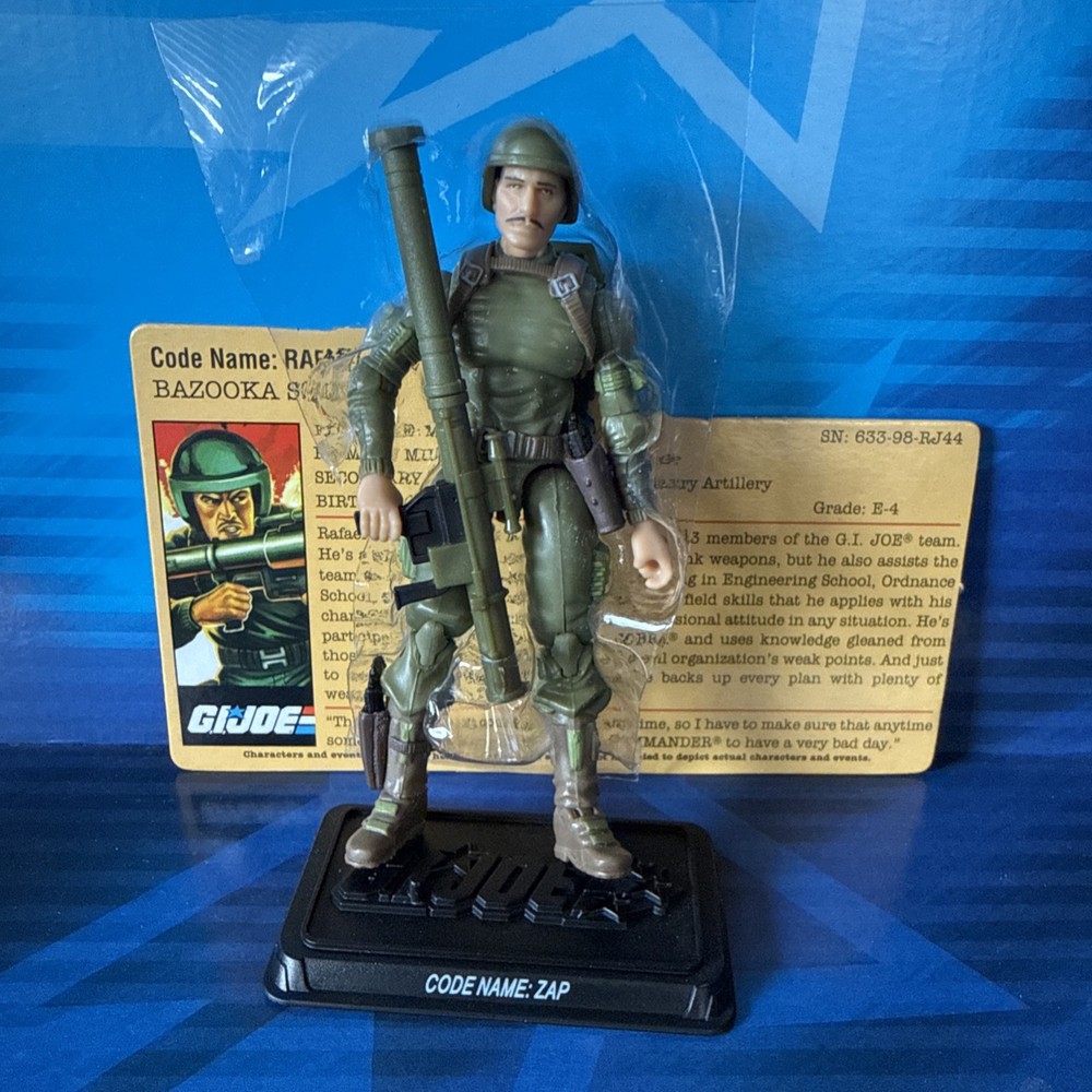 GI JOE 25th ANNIVERSARY ZAP 100% COMPLETE FILE CARD ASSAULT COBRA ISLAND