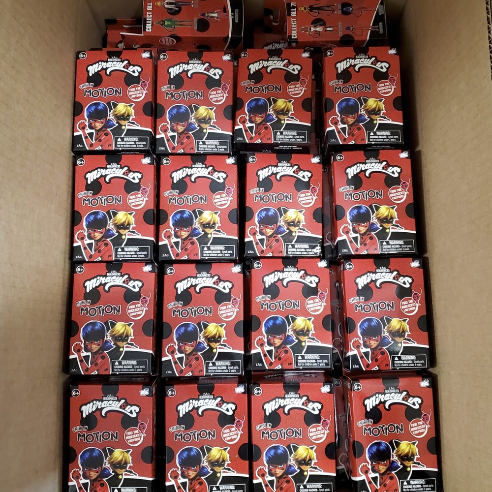 Miraculous Ladybug + Cat Noir Chibi In Motion Clips – Lot of 106 NEW Blind Boxes
