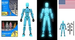 6-Inch T13 Action Figure: Glow in the Dark Robot – Perfect Gift for Collectors