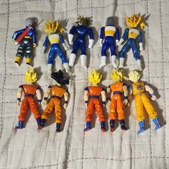Dragon Ball Z Son Goku Trunks Plastic Action Figure Mixed Lot Set