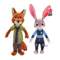 Cartoon Anime Movie Zootopia Plush Toy Fox Nick Wilde Rabbit Judy Hopps Gifts