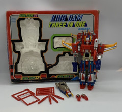 Kingdom Three in One 3 in 1 Dia-battles Diaclone Clone KO Transforming Robot