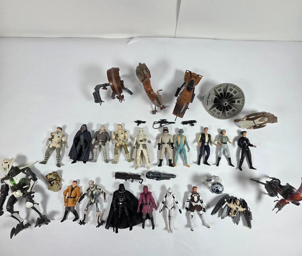 Star Wars Action Figure Vehicle Parts Lot Kenner Hasbro 1990s 2000s Mixed Toys