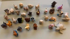 Kitty Puppy Zoo In My Pocket Assorted 34 Flocked Figures Used