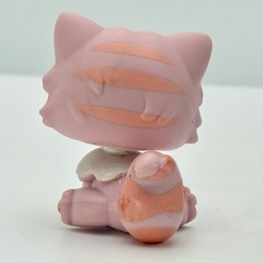 Littlest Pet Shop 460 Persian Cat 1 2007 Pink Star Eyes Blue Magnet G2 Fanciest