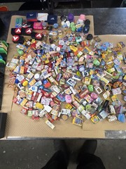 Large Mixed Lot Surprise Zuru Mini Brands over 350 pieces with shelves golden