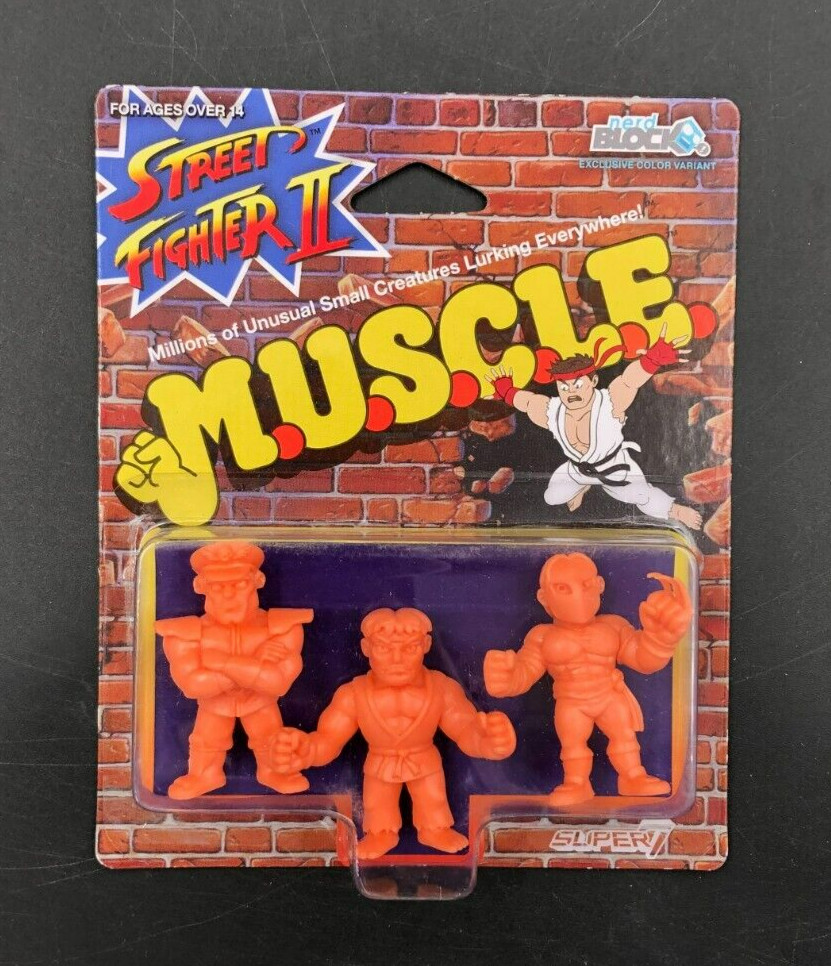 Nerd Block Street Fighter II M.U.S.C.L.E. 3-Pack Mini Figures V2 – NEW