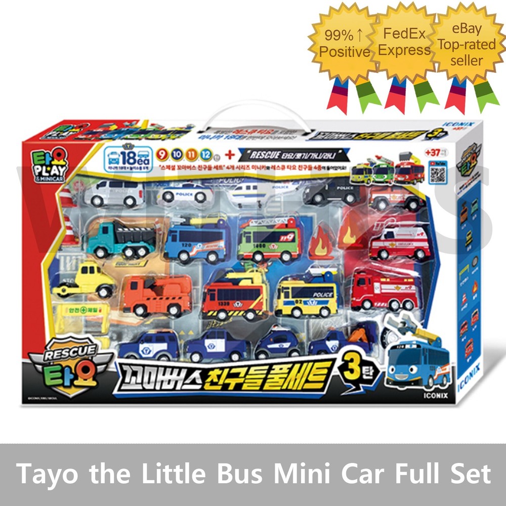 Tayo Little Bus Special Rescue Friends 18pcs Mini Car Full Set 3nd Tayo Toy
