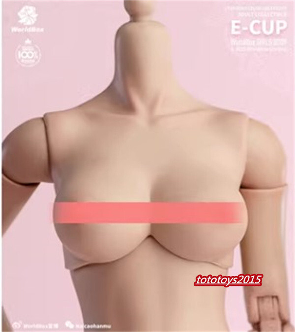 Worldbox 1:6 E cup Light wheat color Breast Kits Cover Fit 12” Female PH Body