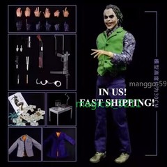 The Dark Knight Heath Ledger Joker 1/6 Cloth Movable Figure Collection US STOCK!