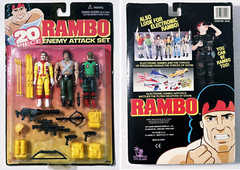 Toy Island 1995 Rambo Enemy Attack Set 3.75 in Vintage Rare Unopened From Japan
