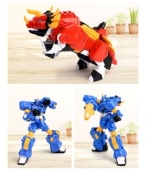 Toys MiniForce Super Dino Power FORCE TRIG Triceratops Rider Robot Knight Figure