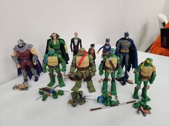 Batman vs Ninja Turtles Gamestop Exclusive Figures Set Of 10 Leonardo Robin