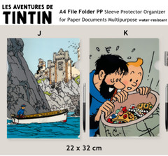 TINTIN A4 File Folder [x 2] CLEAR PP Sleeve Protector Organizer for Paper Docs
