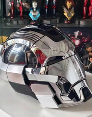 Iron Man MK17 1/1 Wearable Cosplay Mask Helmet Silver English Voice-control Prop