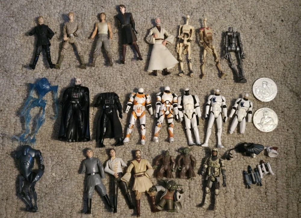 Star Wars 3.75″ Action Figures Parts Lot. Figures that are missing parts, etc.