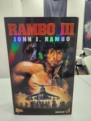 Hot Toys MMS 35 Rambo III 3 John J Rambo 1/6 Sylvester Stallone Open Complete
