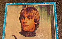 VTG STAR WARS TRADING CARD LOT LUKE SKYWALKER RC BLUE BORDER #1,STICKER 1977 RED