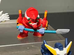 (7) BANDAI 2004 SD Mecha Gashapon Figures / SRW & Evangelion + Inserts!