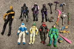 Fortnite Action Figure Lot Of 8 Loose W/ Accessories Dark Jonesy Red Raptor +
