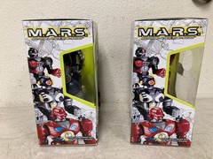 M.A.R.S. Motorized Attack Robo Squad Black & Blue Robot Action Figures Lot 2