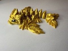 Articulated Baby Crystal Dragon Wyvern 5.5 inch Gold