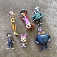 Disney Zootopia 6pc Plastic Figure Set Judy Hopps Nick Wilde Mr. Big