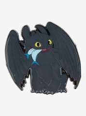 How to Train Your Dragon Sitting Toothless Eating Fish Exclusive Loungefly Pin