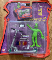 VTG 2000 THE GRINCH ACTION FIGURE EXTREME SUPER SCOOT W/BENDABLE FIGURE SCOOTER