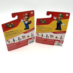 Super Mario Figures Raccoon Mario & Luigi with Super Star NEW