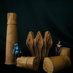 Geonosis Balcony and Pillar Diorama for 3.75 in (1:18) Figure