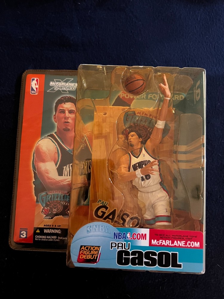 McFarlane 2003 Series 3 Pau Gasol Memphis Grizzlies White Jersey Variant NIB
