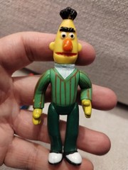 1985 Sesame Street Ernie & Bert 3″ Action Figures, Tara Toys, Vintage