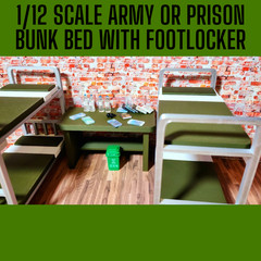 MILITARY or PRISON BUNK Bed With Free Footlocker. G.I. Joe Classified, Marvel