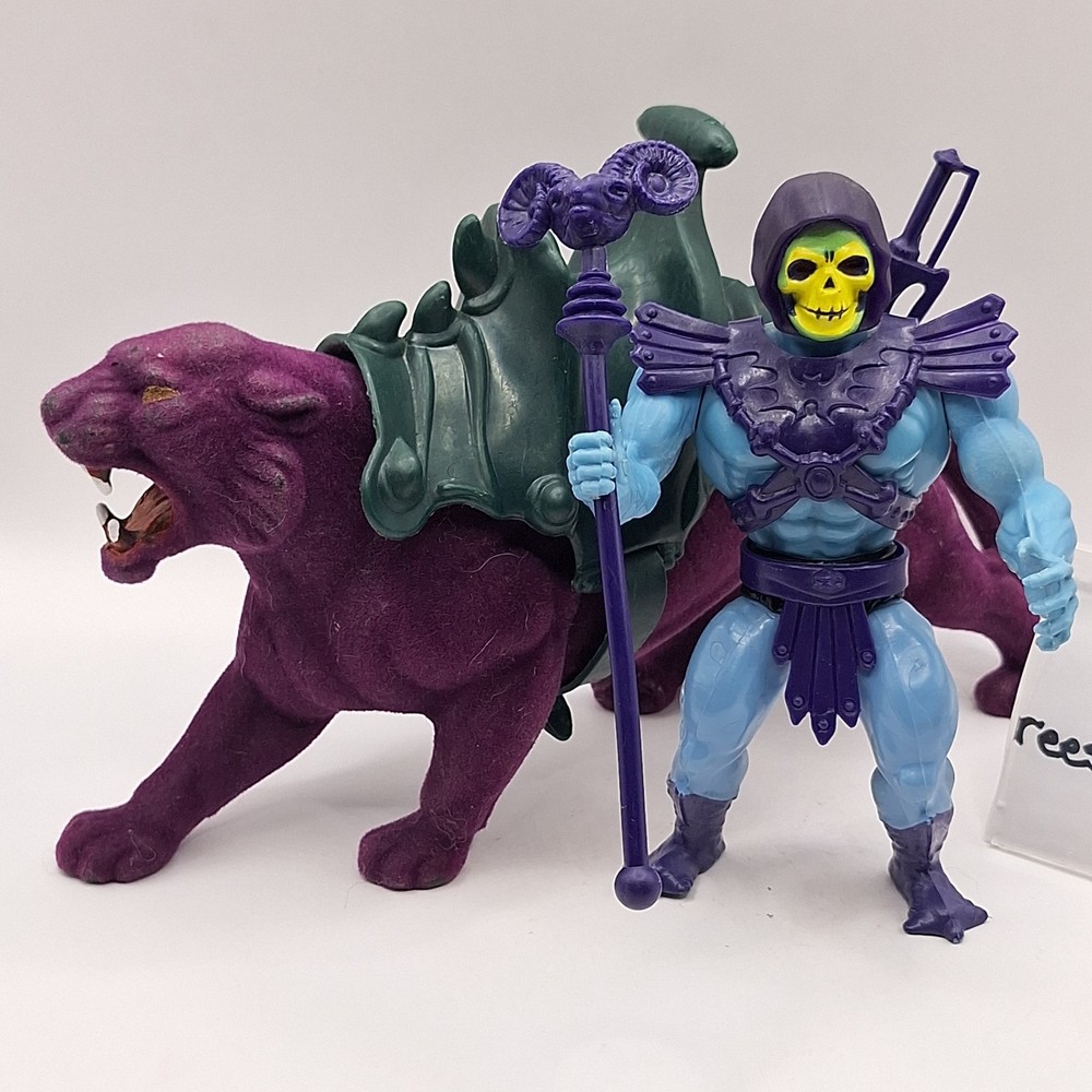 Vtg SKELETOR & PANTHOR Motu Masters Of The Universe He-Man Action Figures L2-5