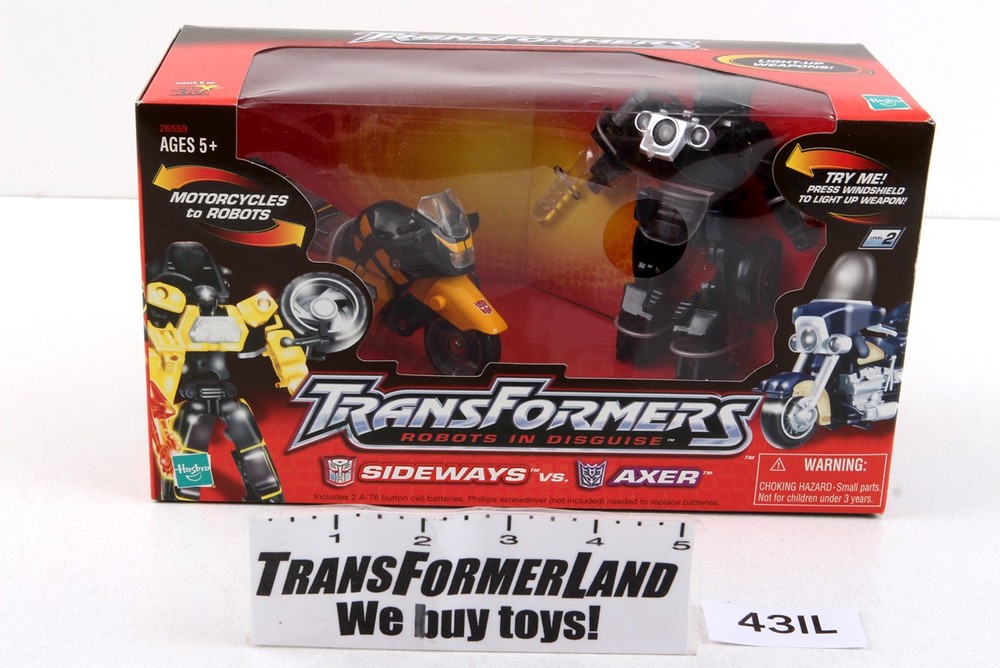 Transformers RID Mega Wal-Mart Sideways vs Axer Sealed MISB MOSC