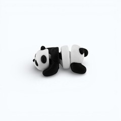Lot 20 Articulated Panda Toy Mini 3D Printed Bear Fidget Desk Pet Animal – 2.2″