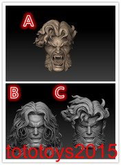1:6 1:12 1:18 Sabretooth Tiger Head Sculpt For 12″ 6″ 3.75″Action Figure Body