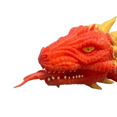 Schylling Red Fire Breathing Dragon Hand Puppet super stretchy latex free