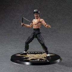 SHF Bruce Lee 50th Anniversary LegendKungfu Action Figure PVC Movable with Stand