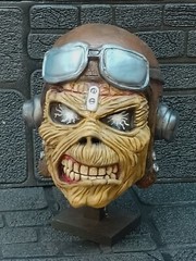 Eddie “Aces High” Latex Mask Handmade Fan Art . Stylized Painting. Fan Art