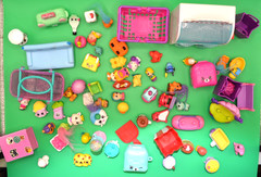 Huge Shopkins Lot Mini Figures Accessories Furniture Playsets Mixed Toy Bundle