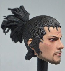 Miyamoto Musashi Samurai Sword Man Head Carved 1/6 Scale DIY 12” Action Figure