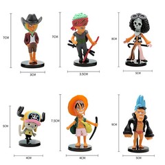 6pcs One Piece Action Figures Set – Luffy Zoro Sanji PVC Model Doll Toy NEW