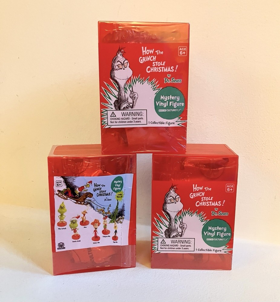 3 Dr Seuss HOW THE GRINCH STOLE CHRISTMAS Mystery Vinyl Figure Lot by CULTUREFLY