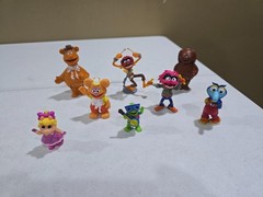 Disney Muppets Figure Lot Kermit Fozzie Gonzo Animal PVC Toys Set of 8