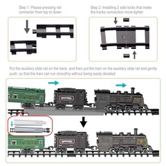 Electric Train Sets for Boys Girls Metal Alloy Christmas Trains Toys Steam Locom