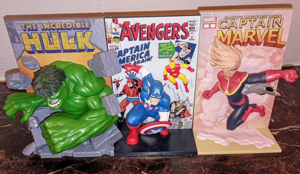 Lot 3 Loot Crate Marvel 3D Comic Standee Figures Hulk Captain America Avengers🔥
