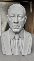 Breaking Bad Gus Fring 3D Printed Bust Statue 6.5 Inches Gray