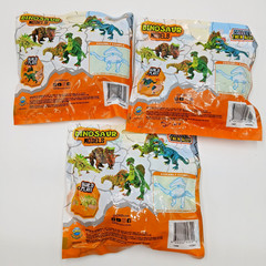 3 Kidsi Dinosaur Models Sealed Blind Bags 2 Dinosaurs Each